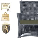 Ver imagem 4 de 2 Poltronas e 1 Mesa Igapó Alumínio Fendi Corda Náutica E13 Prata