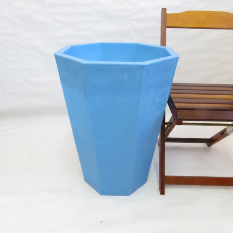 Vaso Planta 65x50 Oitavado Rústico Polietileno - AZUL BEBE 019