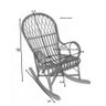 Cadeira de Balanço Vime com Almofada - 2