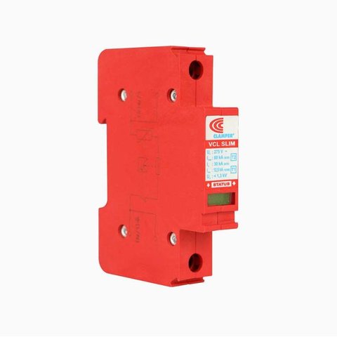 Dispositivo de proteção para quadro de distribuição DPS Clamper Slim Classe I/II 275V 12,5/60KA
