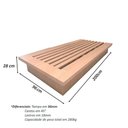 Ver imagem 6 de Kit Quarto sob Medida Mdf Cama Cabeceira e Mesa Lateral Cor:carvalho Malva