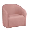 Ver imagem 1 de Poltrona Decorativa Recepção Sala de Estar Lara Veludo Cor:rosa