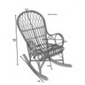 Cadeira Balanço de Vime com Almofada - 2