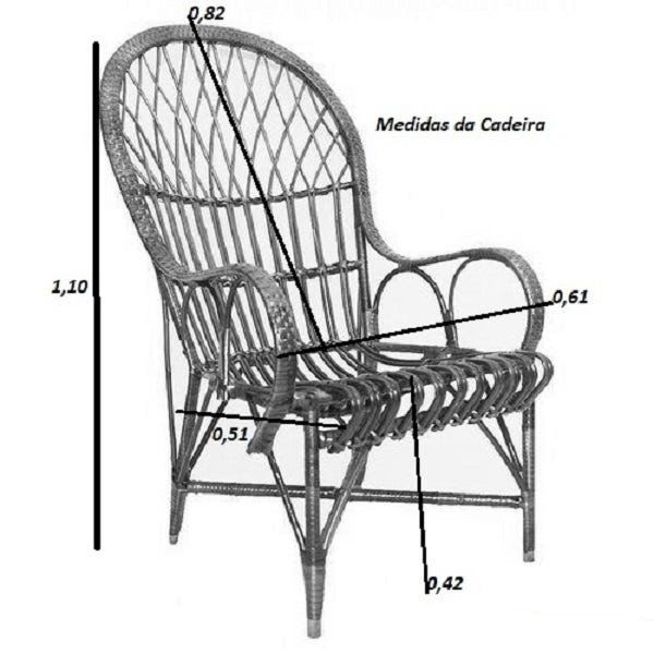 Cadeira Vime com Almofada Para Varanda - 2