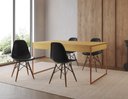 Ver imagem 1 de Conjunto Industrial Filadelfia 120x75 Ferro Cobre Tampo Canela 4 Cadeiras Preto