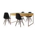 Ver imagem 2 de Conjunto Industrial Filadelfia 120x75 Ferro Cobre Tampo Canela 4 Cadeiras Preto