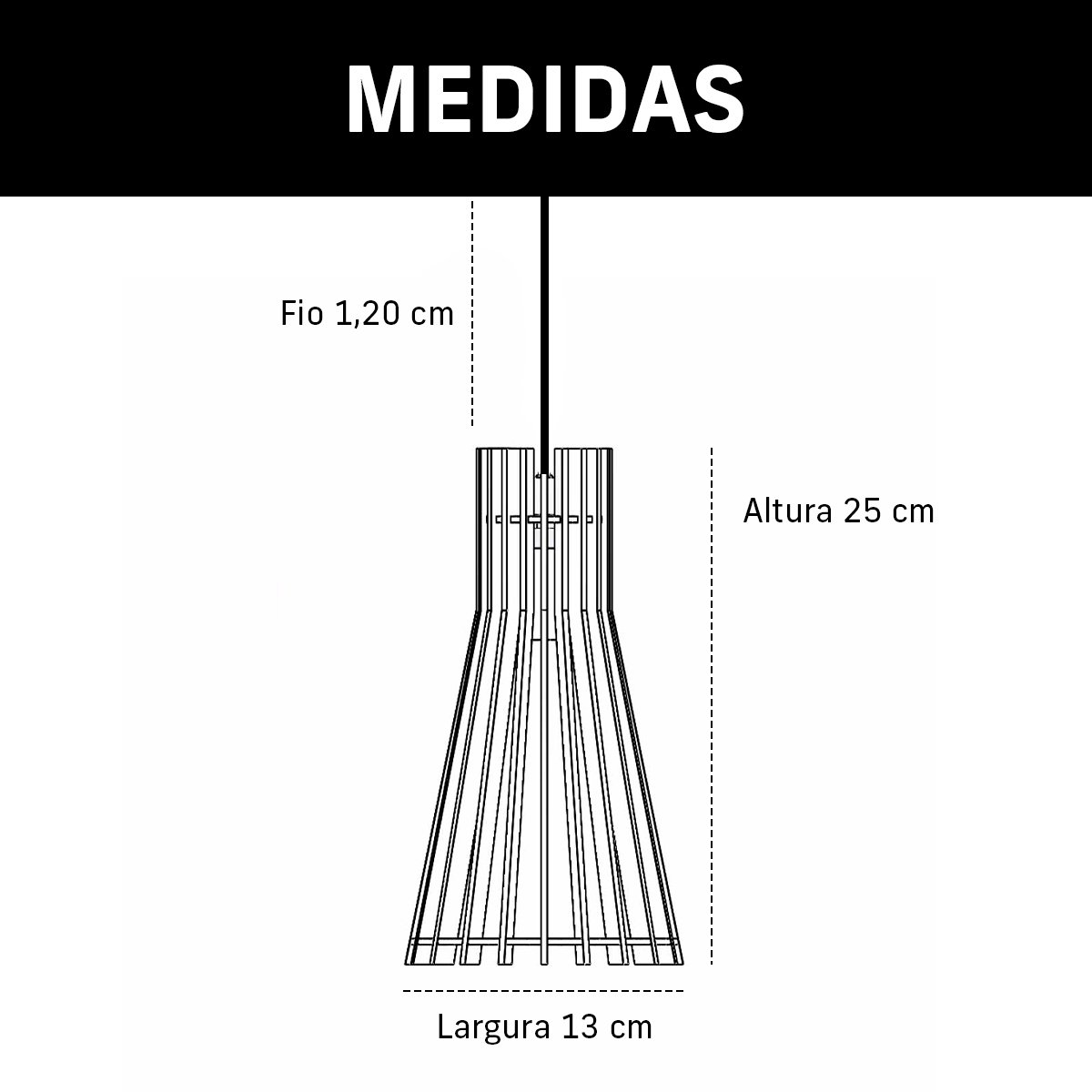 Kit 2 Luminárias Lustre Pendente Madeira Vazado Aletado Soq E27 13x25cm Cor:café - 4