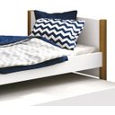 Ver imagem 4 de Cama Babá Solteiro com Auxiliar Simba Branco Fosco com Madeira - Reller