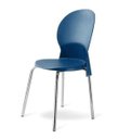 Ver imagem 1 de Cadeira Base Cromada Linha Polipropileno Milano Cor:Azul