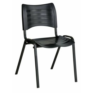 Cadeira Empilhável Iso Linha Polipropileno Iso Cor:Preto