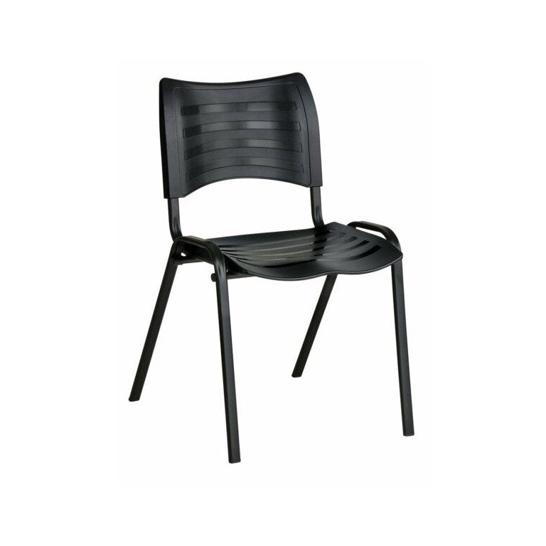 Cadeira Empilhável Iso Linha Polipropileno Iso Cor:Preto