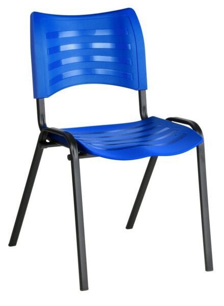 Cadeira Empilhável Iso Linha Polipropileno Iso Cor:Azul