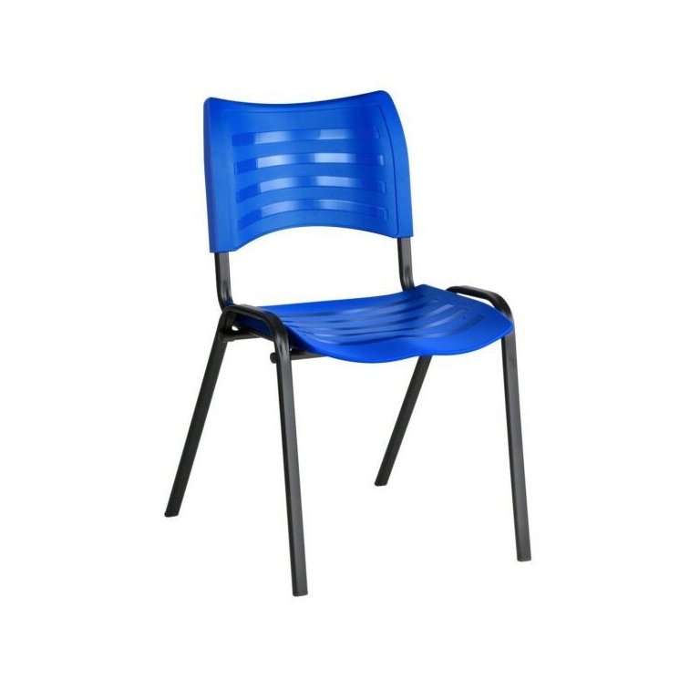 Cadeira Empilhável Iso Linha Polipropileno Iso Cor:Azul