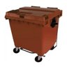 Contêiner Contentor Lixeira Plástico 1000 Litros C/ Pedal Cor:marrom - 1