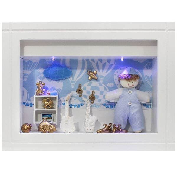 Quadro Porta Maternidade - Sortido - Boneco Balão Musico Azul - 1
