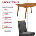 Ver imagem 7 de Mesa de Jantar Copper 120cm Tampo MDF Laminado Canto Copo com 4 Cadeiras Yasmin