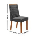 Ver imagem 3 de Mesa de Jantar Copper 120cm Tampo MDF Laminado Canto Copo com 4 Cadeiras Yasmin