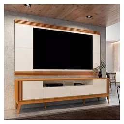 Rack para Tv até 75" 2 Portas 2 Gaveta Morgan 2.20 Edn:cedro/off White - 5