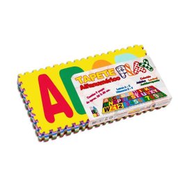 TAPETE PLAY ALFANUMÉRICO 20X40 cm - 9 peças - 5mm - 2
