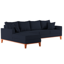 Ver imagem 4 de Sofá 4 Lugares Beny com Chaise Esquerdo Linho Azul