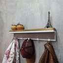 Ver imagem 4 de Kit Cabideiro e Porta Sapatos Entrada Banco Sapateira MDF Vazada Branca