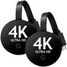 Combo 2 Google Chromecast Ultra 4K Hdmi Smart TV Vitrine - Preto - 1