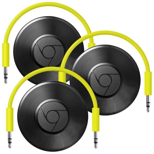 Google Combo com 03 Google Chromecast Audio Hero Streaming Vitrine