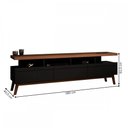 Ver imagem 5 de Rack para Tv até 70 Polegadas Street 3 Gavetas Black/freijo - Panorama Móveis
