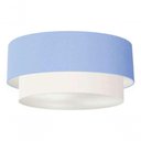 Ver imagem 3 de Plafon Duplo Cilíndrico Vivare Md-3063 Cúpula Tecido 55x50cm - Bivolt Azul-bebê-branco 127/220v