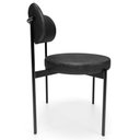 Ver imagem 6 de Kit 06 Cadeiras Estofadas para Sala de Jantar Louvre L02 Couríssimo Preto - Lyam Decor