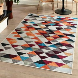 Tapete para Sala 1,00x1,40m Allegra Conceito 1 Triângulo Jolitex Ternille - 2