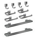 Ver imagem 1 de Kit Acessórios para Banheiros 10 Pçs Toalheiro Duplo Luxo Prata