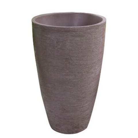 Kit 2 Vaso Planta 65x40 Oval Moderno Polietileno - MARROM CHOCOLATE 020