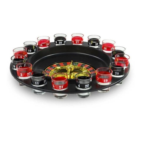 Drinking Roulette Jogo de Roleta Drink Shot 16 Copos Dose