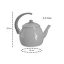 Ver imagem 2 de Chaleira Bule Verde Turquesa Retro Tampa Alumínio 2,4 litros