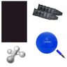 Kit Colchonete + Bola Para Pilates + Par de Caneleira 2 Kg + Par de Halteres Revestidos de 2 Kg - 1