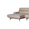 Sofá Evans 2 Lugares + Chaise Couro Pérola 305cm - 69875 - 3