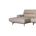 Ver imagem 3 de Sofá Evans 2 Lugares + Chaise Couro Pérola 305cm - 69875
