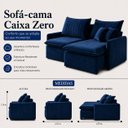 Ver imagem 3 de Sofá Madri Caixa Zero 200m - Azul