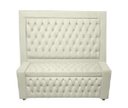 Ver imagem 1 de Kit Cabeceira de Cama Box e Calçadeira Baú Retro Capitonê Botão Encapados King 195 Cm Suede Porcelan