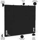Ver imagem 5 de Kit Cabeceira Cama Box Queen 160cm com Calçadeira Roma W01 Suede Preto - Lyam Lyam Decor