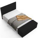 Ver imagem 3 de Kit Cabeceira Cama Box Queen 160cm com Calçadeira Roma W01 Suede Preto - Lyam Lyam Decor