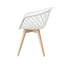 Ver imagem 5 de Kit Mesa Eames Vidro 110cm + 6 Cadeiras Web Wood - Seat&Co