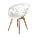 Ver imagem 3 de Kit Mesa Eames Vidro 110cm + 6 Cadeiras Web Wood - Seat&Co