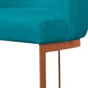 Ver imagem 3 de Banqueta Decorativa Emily Base Metal Bronze:azul Turquesa