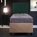 Ver imagem 3 de Cabeceira Cama Box Solteiro Com Tachas 100 cm Vicenza L02 Linho Verde Musgo - Lyam Decor