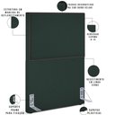 Ver imagem 4 de Cabeceira Cama Box Solteiro Com Tachas 100 cm Vicenza L02 Linho Verde Musgo - Lyam Decor