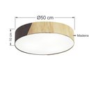 Ver imagem 2 de Plafon Luminária de teto decorativa para casa, MD-3076 nórdicas em tecido e madeira 3 lâmpadas - Pre