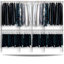 Ver imagem 1 de Arara cabideiro aramado trilho parede closet loja suspenso Br 3,10 m
