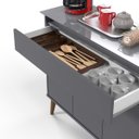 Ver imagem 4 de Aparador Zeus Cinza – Ej Móveis